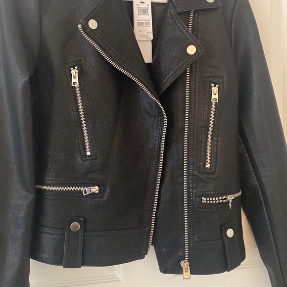 Topshop Leather Jacket NWT - Picture 5 of 7